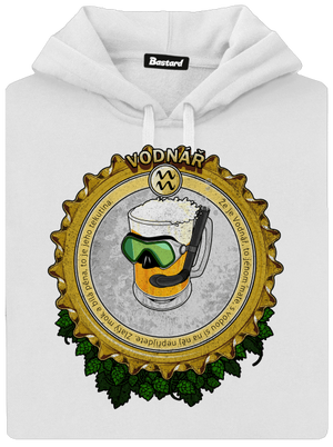 Pivní horoskop: Vodnář dámská mikina klokanka White
