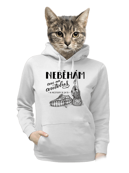 B12: Neběhám dámská mikina klokanka White