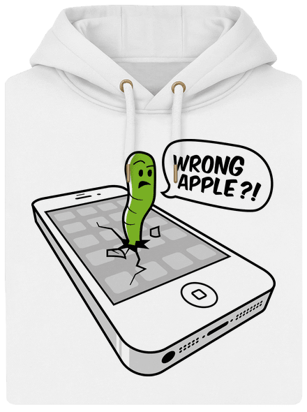 Wrong Apple unisex mikina premium Snowwhite
