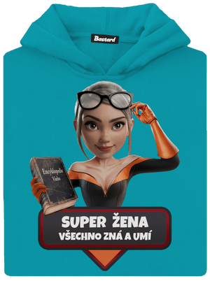 Super máma dětská mikina klokanka Hawaiian Blue