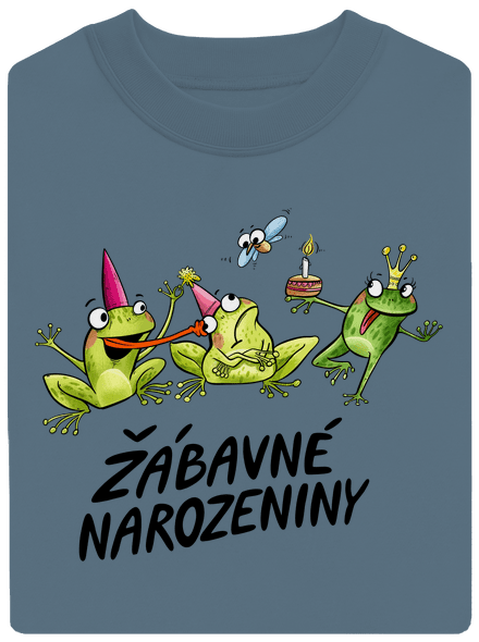 Žábavné narozeniny unisex mikina bez kapuce Nordic Blue