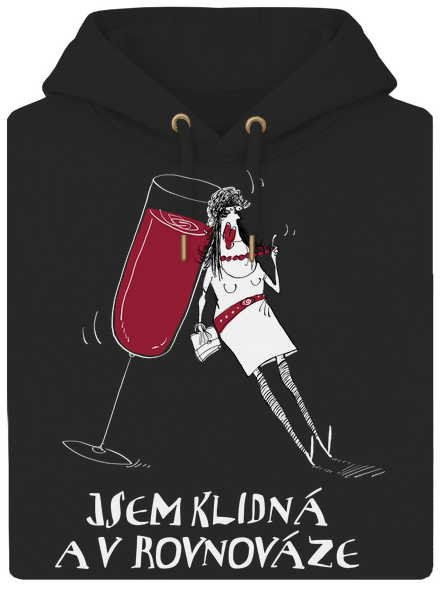 Klidná rovnováha unisex mikina premium Dark Black