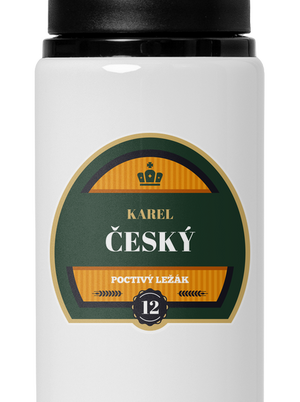 Pivní etiketa lahev na vodu White