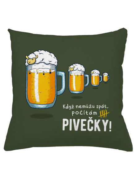 Pivečka polštář Olive Green