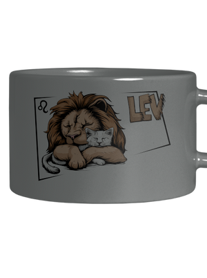 Kočičí horoskop: Lev  hrnek makronka Grey Macaron