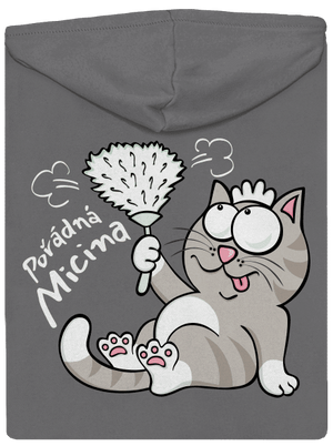 Macek a Micina dámská mikina na zip Steel Gray