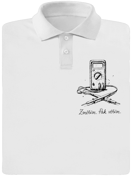 Změřím, pak věřím pánská polokošile White