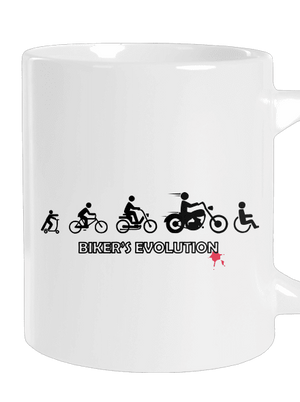 Bikers evolution velký hrnek White