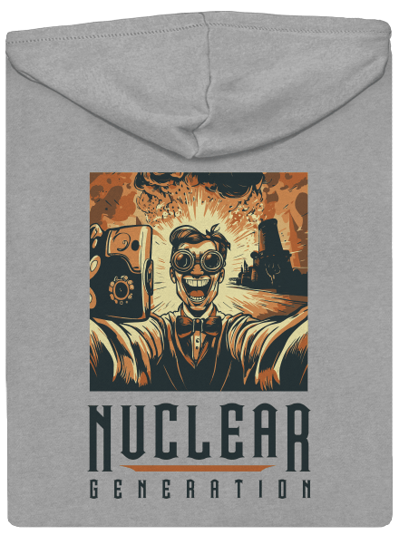 Nuclear generation pánská mikina na zip Light Melange