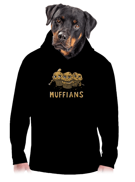 Muffians pánská mikina klokanka Black