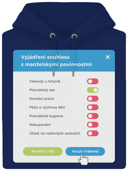 Manželské povinnosti unisex mikina premium Navy