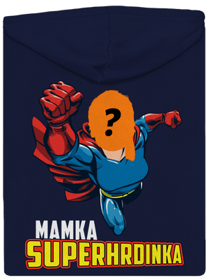 Mamka superhrdinka pánská mikina na zip Navy