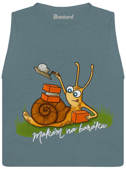 Makám na baráku dámské tílko volné Heather Deep Teal