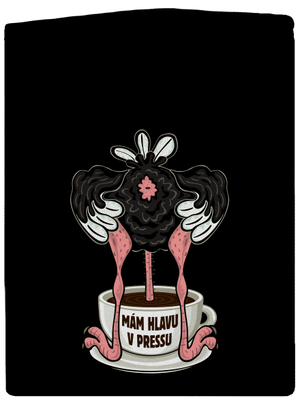 Mám hlavu v pressu pánská mikina na zip Black