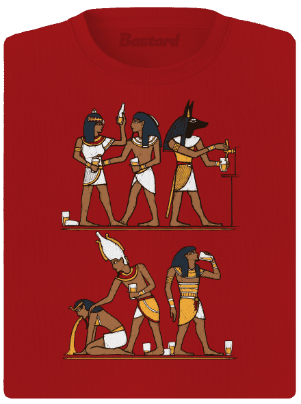 Egyptská párty dámské sportovní tričko Red Mal