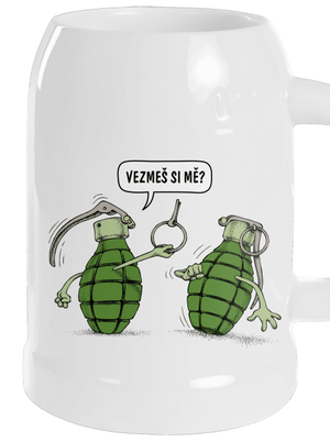 Granáty půllitr White