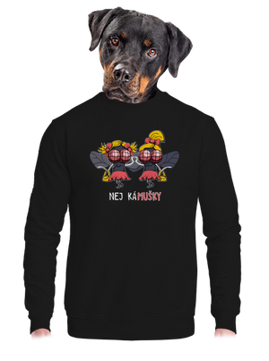 unisex mikina bez kapuce