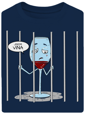 Jsem vinen unisex tričko oversized Midnight Blue