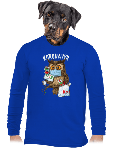 Koronavýr pánské dlouhý rukáv Royal Blue