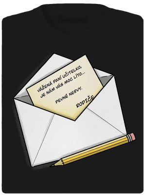 Dopis učitelce dámské sportovní tričko Black