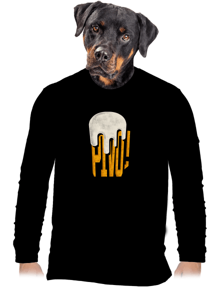 Nápis Pivo pánské dlouhý rukáv Black