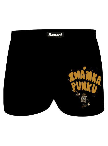 Vylitá známka punku  pánské trenky Black
