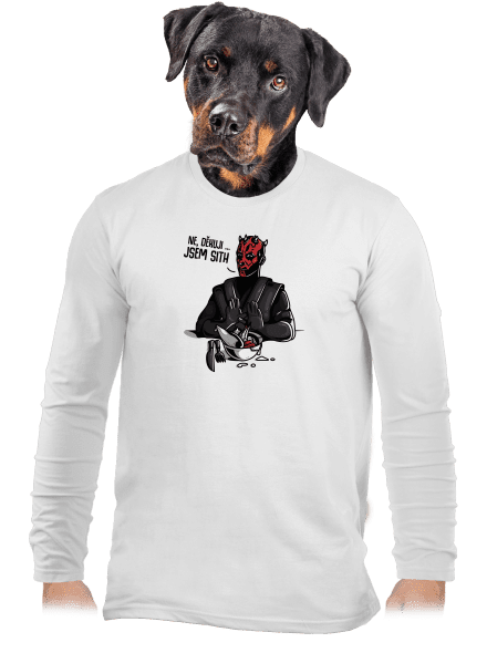 Jsem sith pánské dlouhý rukáv White
