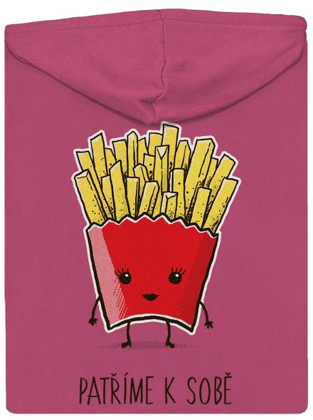 Patříme k sobě dámská mikina na zip Magenta