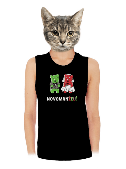 Novomanželé z želé dámské tílko volné Black