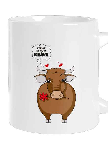 Kráva a bejk velký hrnek White