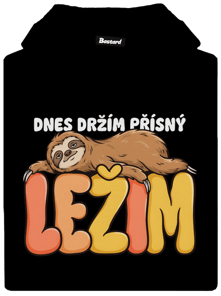 Přísný ležim pánská mikina klokanka Black