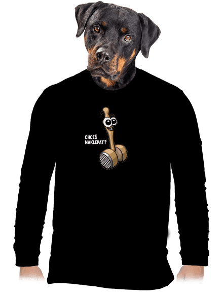 Chceš naklepat? pánské dlouhý rukáv Black