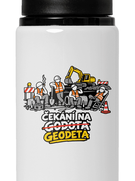 Čekání na geodeta lahev na vodu White