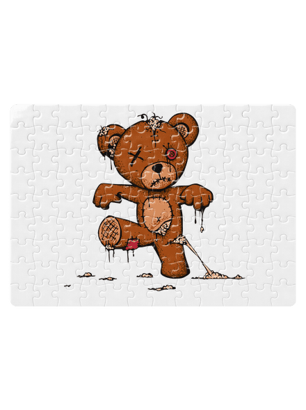 Zombie teddy puzzle White
