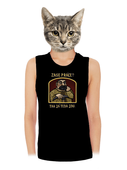 Zase práce? dámské tílko volné Black