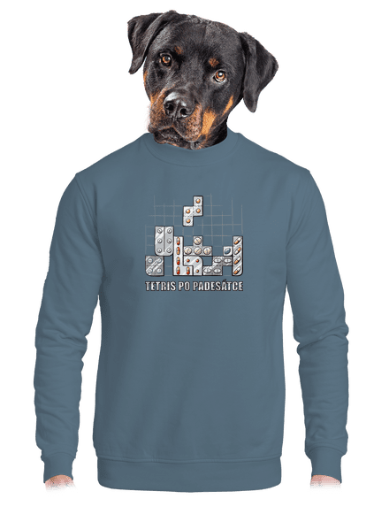 Tetris unisex mikina bez kapuce Nordic Blue