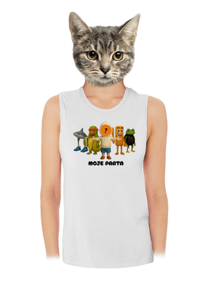 Brainrot parta pro kluky dámské tílko volné White