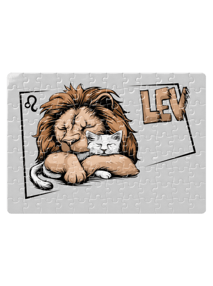 Kočičí horoskop: Lev  puzzle White