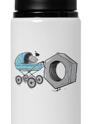 Správná matka lahev na vodu White