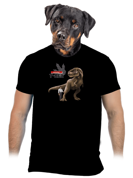 Komisař T-Rex pánské tričko Black