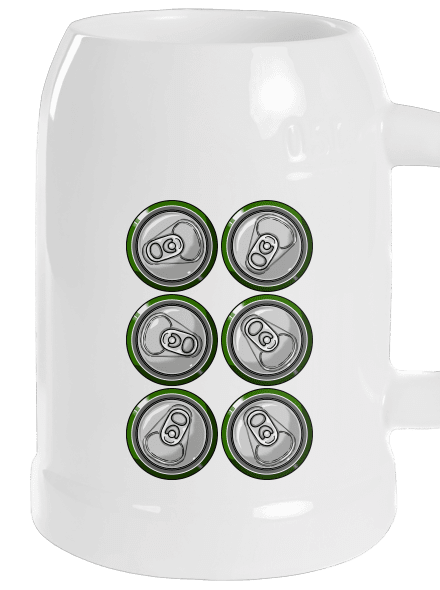 Sixpack půllitr White