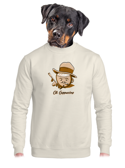 Al Cappuccino unisex mikina bez kapuce Off White