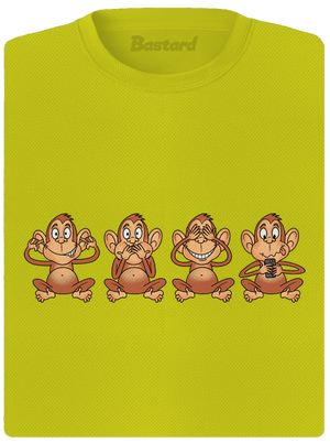 Opička s mobilem dámské sportovní tričko Neon Yellow