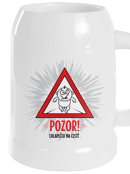 Chlapeček na cestě půllitr White