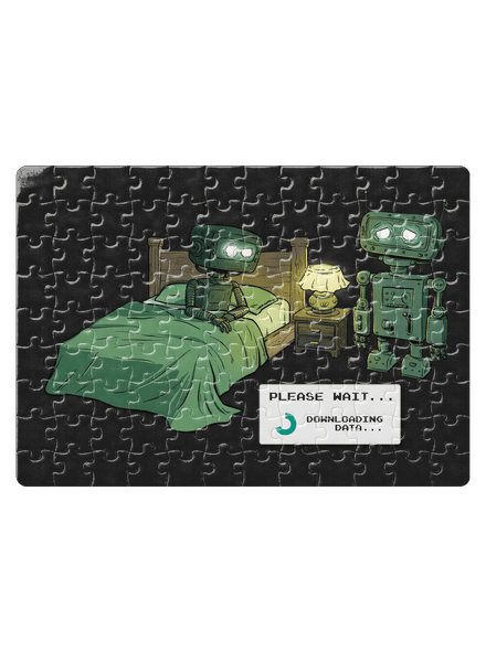 Robotí romantika puzzle White