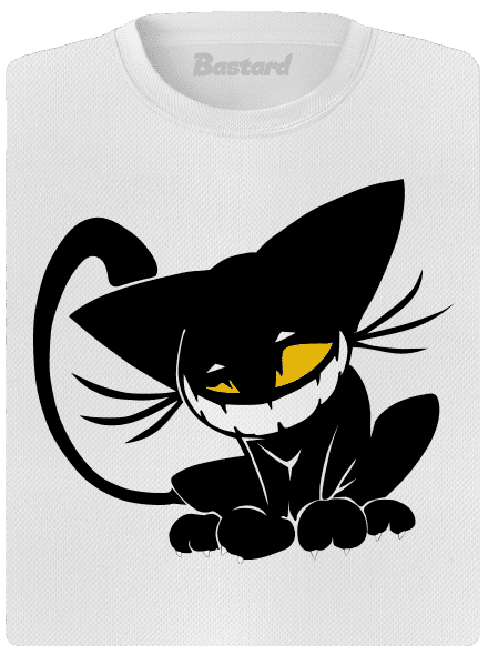 Evil cat dámské sportovní tričko White