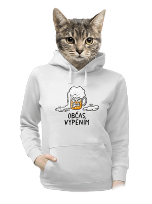 Občas vypěním dámská mikina klokanka White