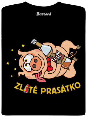 Zlité prasátko pánské dlouhý rukáv Black