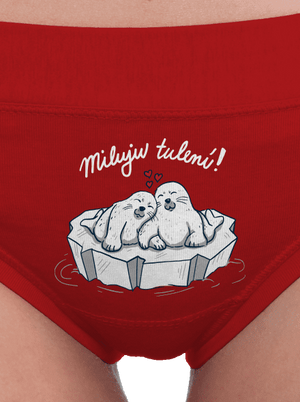 Miluju tulení dámské kalhotky Red Mal
