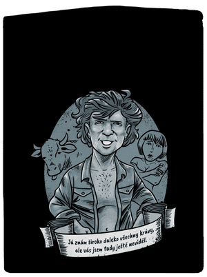 B14: Léto s kovbojem pánská mikina na zip Black